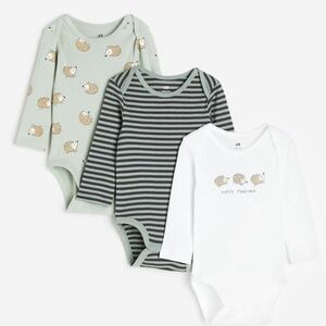 3 pack long sleeve bodysuit bundle
